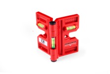 KAPRO Stolpevaterpas med 3 slagfaste rørlibeller, 4 kraftige magneter og spændebånd